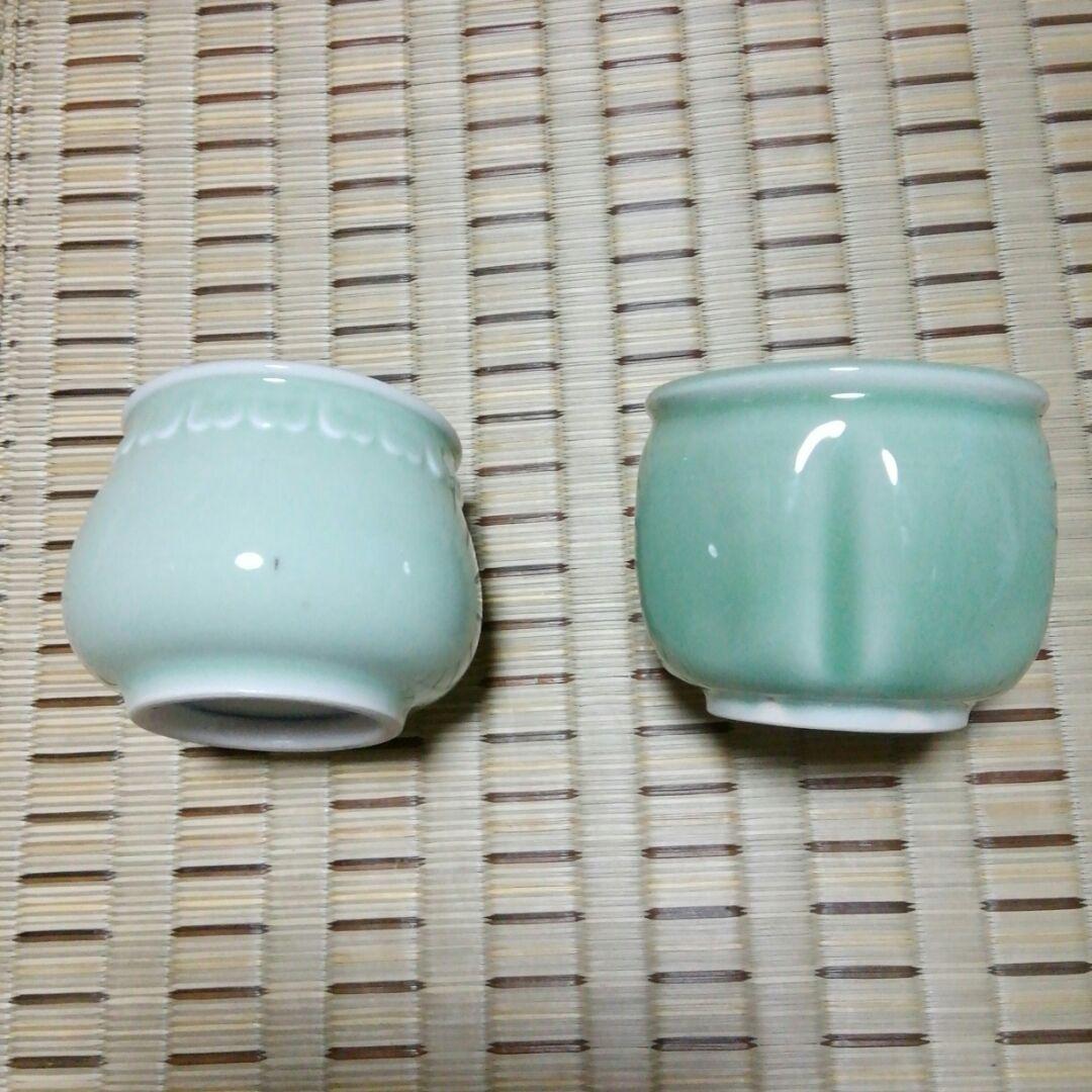 骨董、盆栽鉢、盆栽小鉢、茶道具、華道、青磁(おそらく線香立てだと思われます)