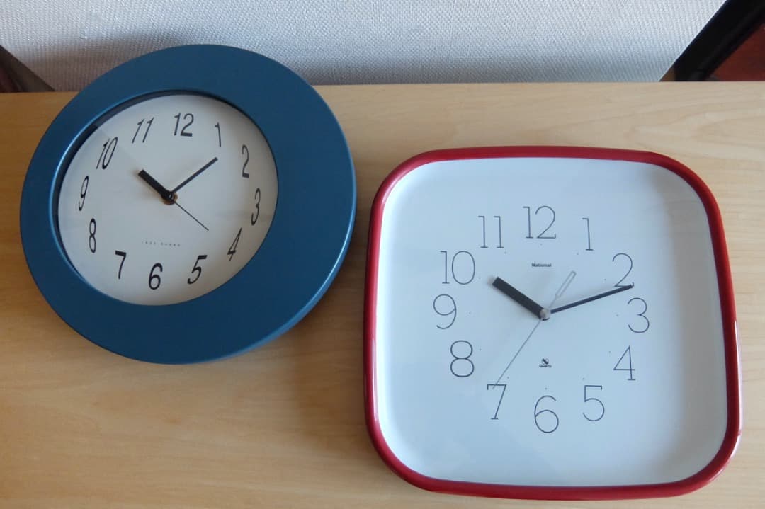 【美品＆動作確認済】80’sポストモダン アシメントリーデザインが魅力のクロック