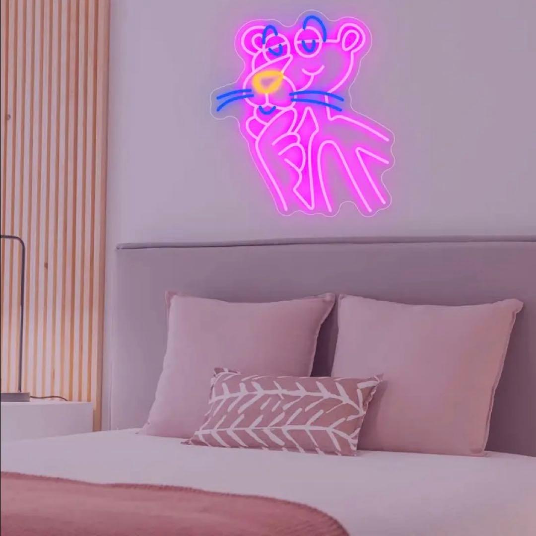 ピンクパンサー　LED ネオン　サイン　インテリア　ライト