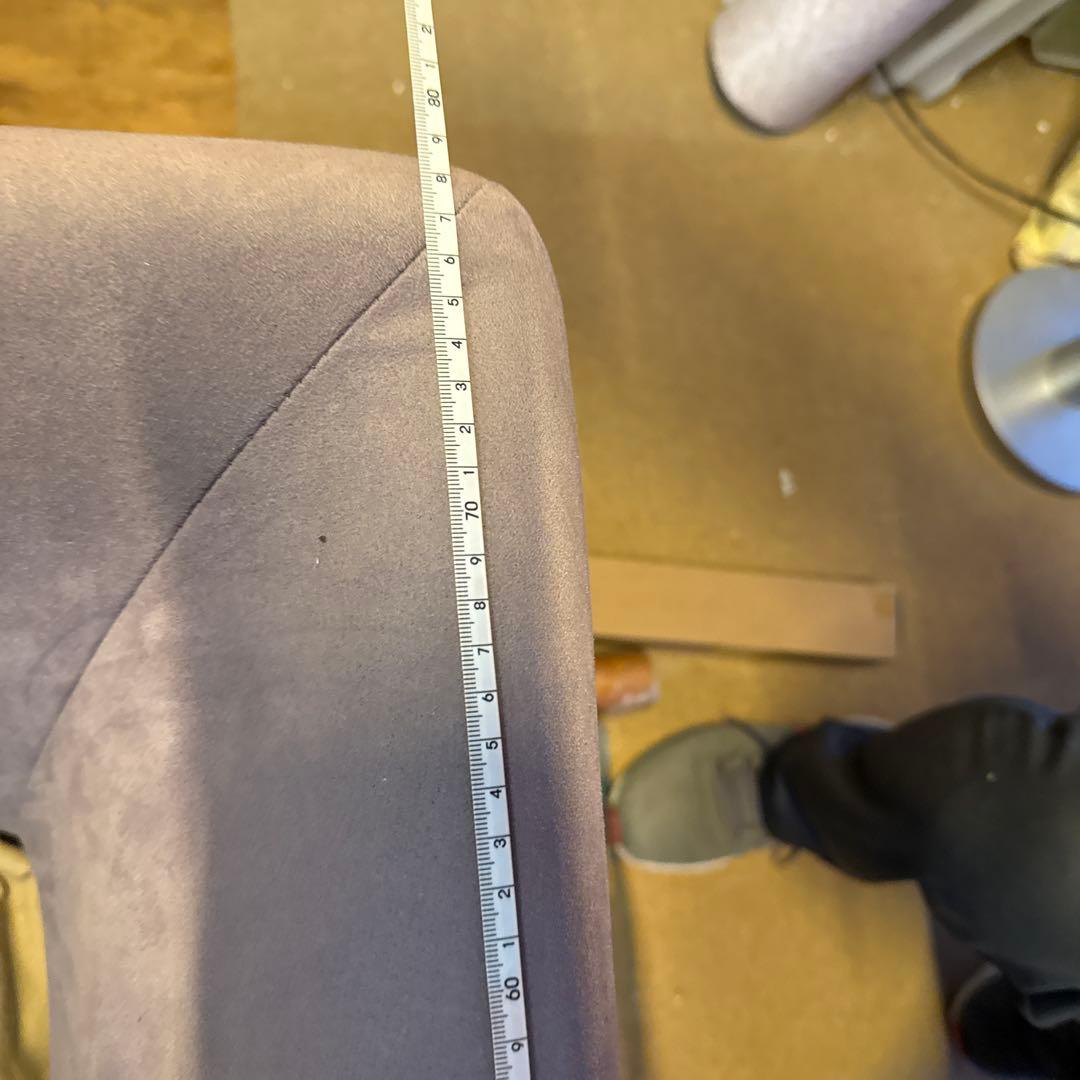 薄紫色 スエード調 アームチェア