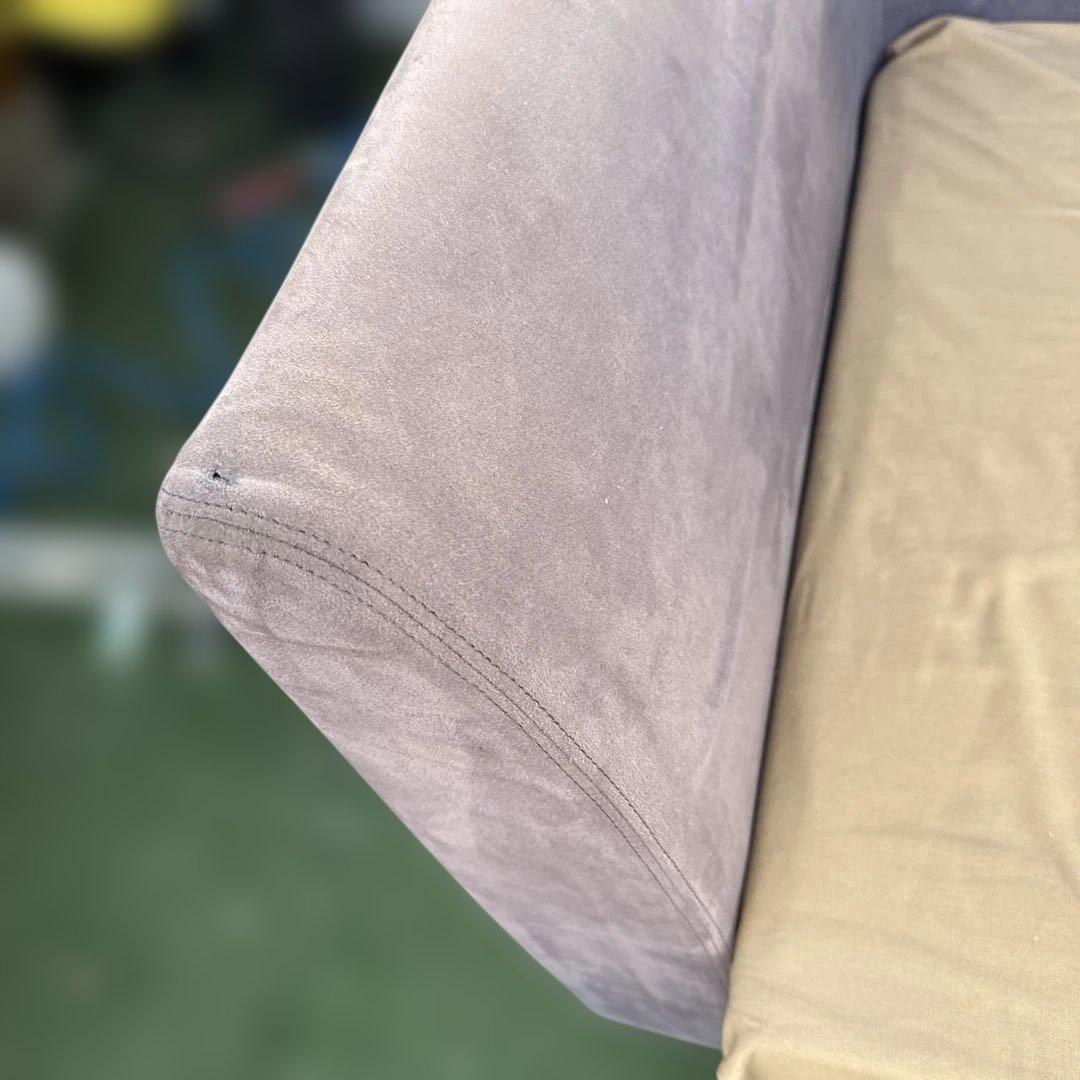 薄紫色 スエード調 アームチェア