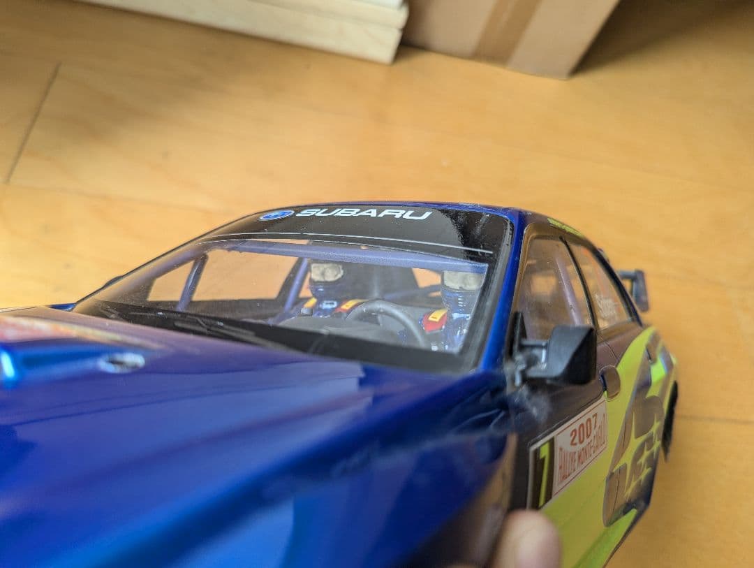 1/10タミヤラジコン　スバルインプレッサWRXボディ　塗装組立品