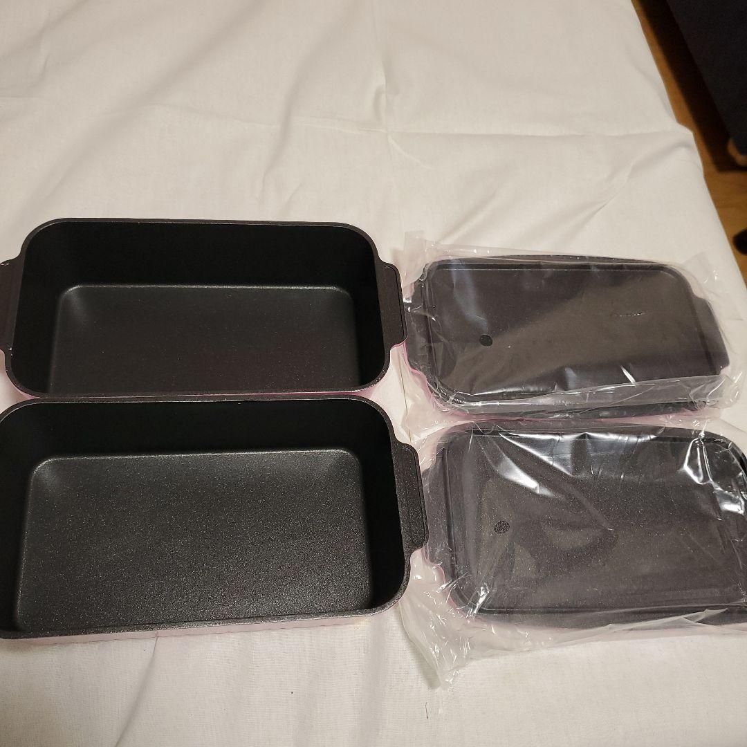 新品未使用　葛　惠子のトースターパン二個　スクエアピンク　セット