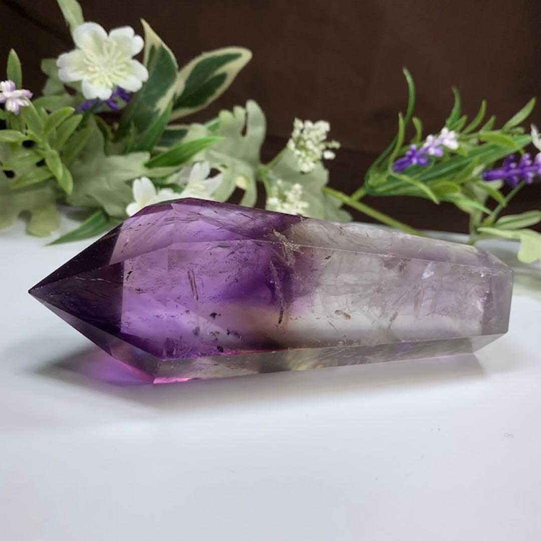 (訳)ロマネシュ鉱入り☆透明度抜群☆アメジストポイント