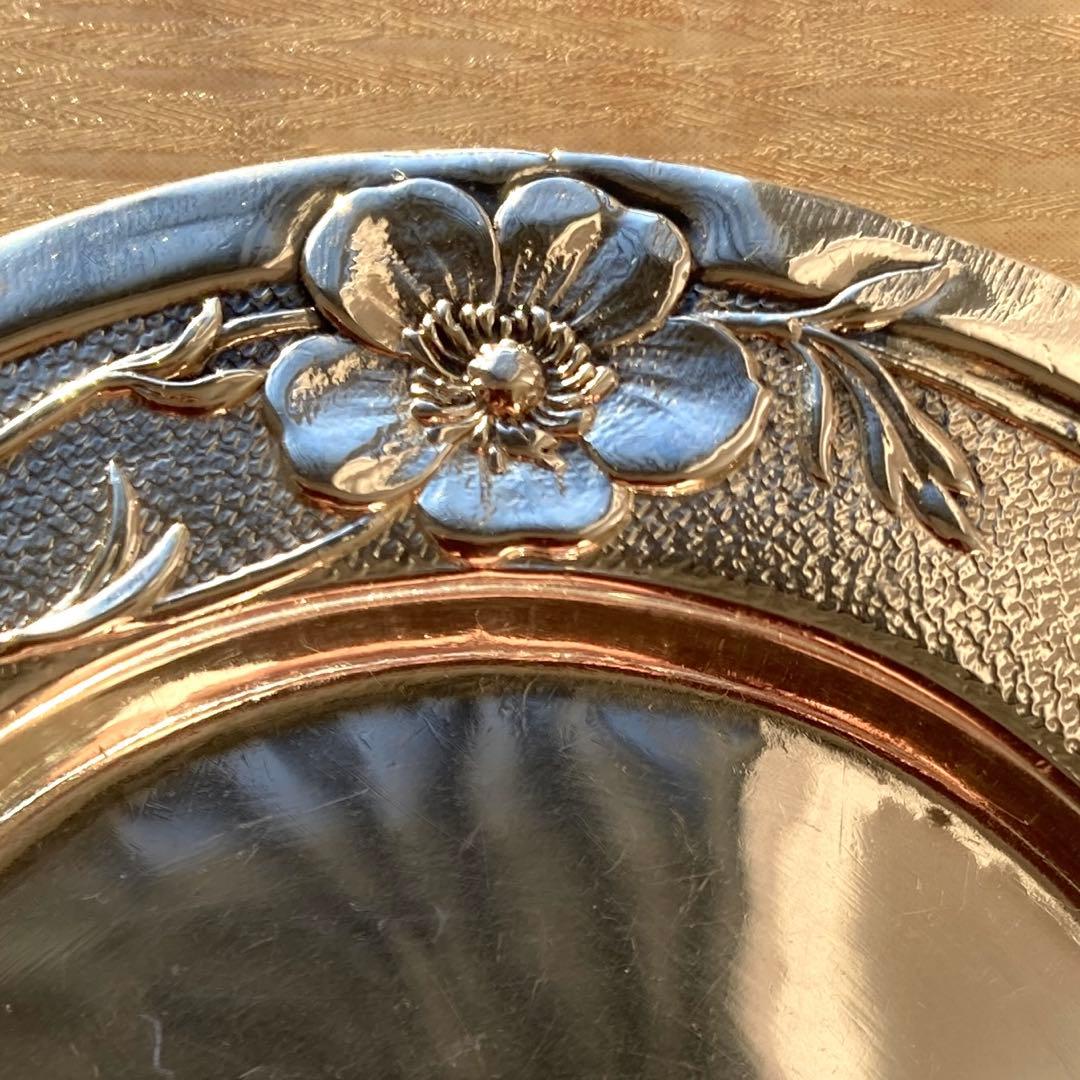 Tiffany 純銀　バターパットプレート（ワイルドローズ）