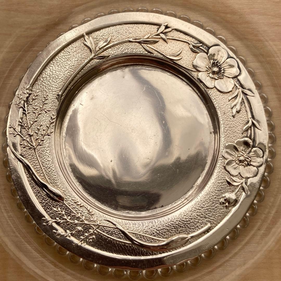 Tiffany 純銀　バターパットプレート（ワイルドローズ）