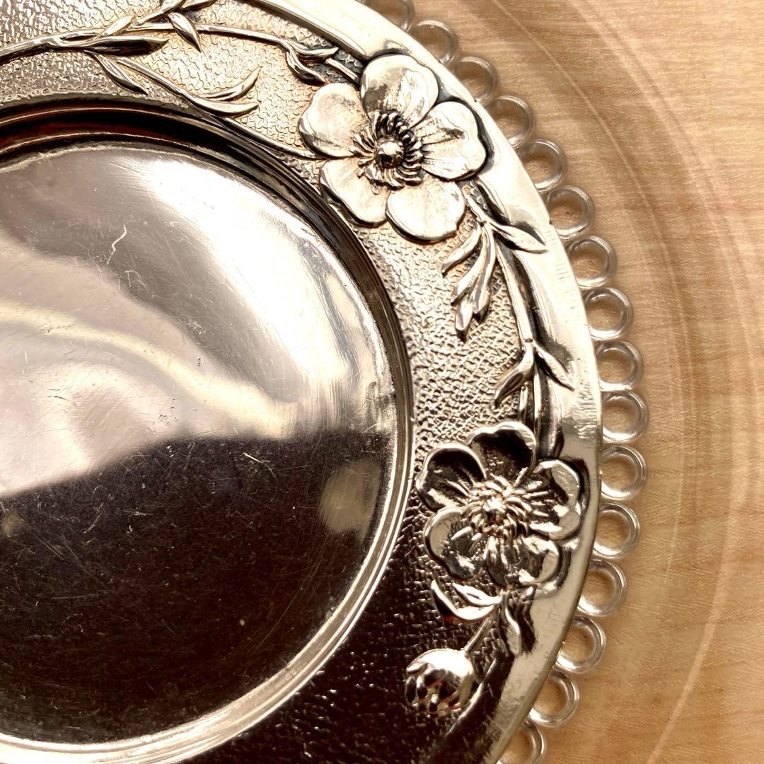 Tiffany 純銀　バターパットプレート（ワイルドローズ）