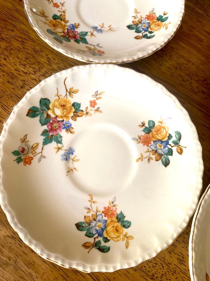 Grindley Cream Petal - Etsy UK GRINDLEY CREAM PETAL 皿 5枚セット