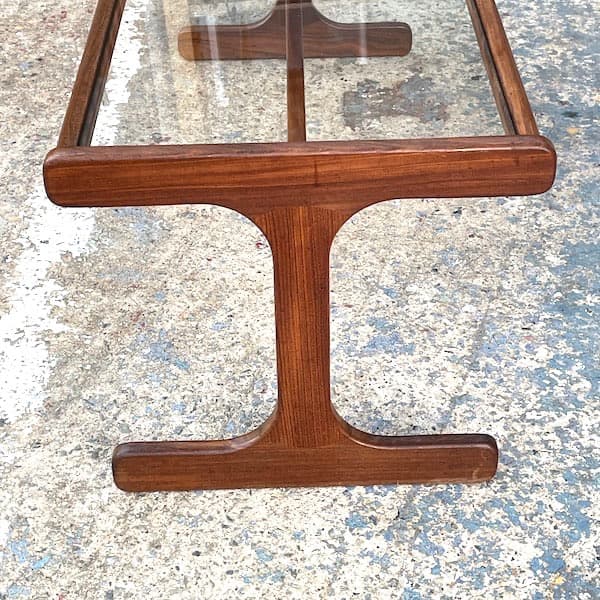 関西限定　送料別　ジープラン　ガラスローテーブル　タイルトップ　G-plan