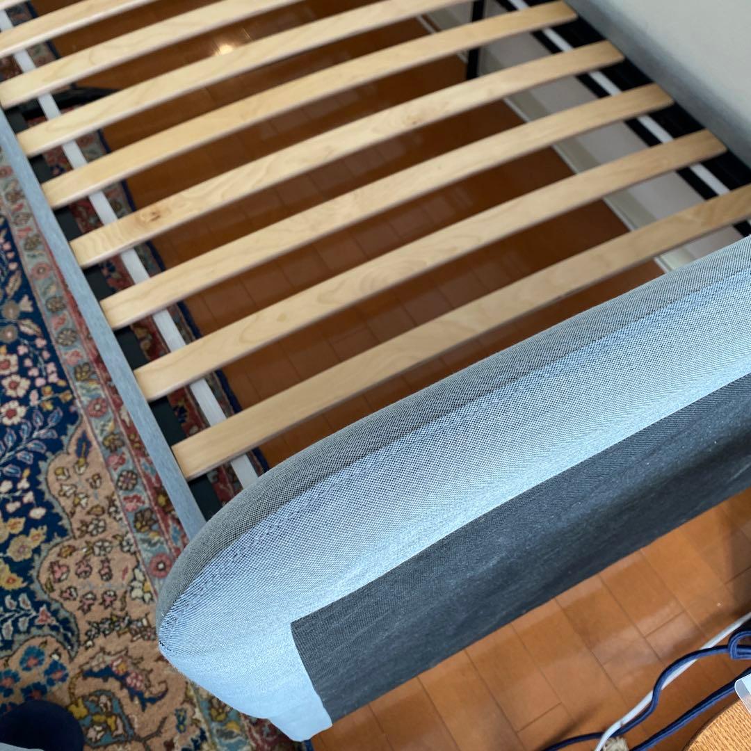 シングルベッドフレーム グレー 木製