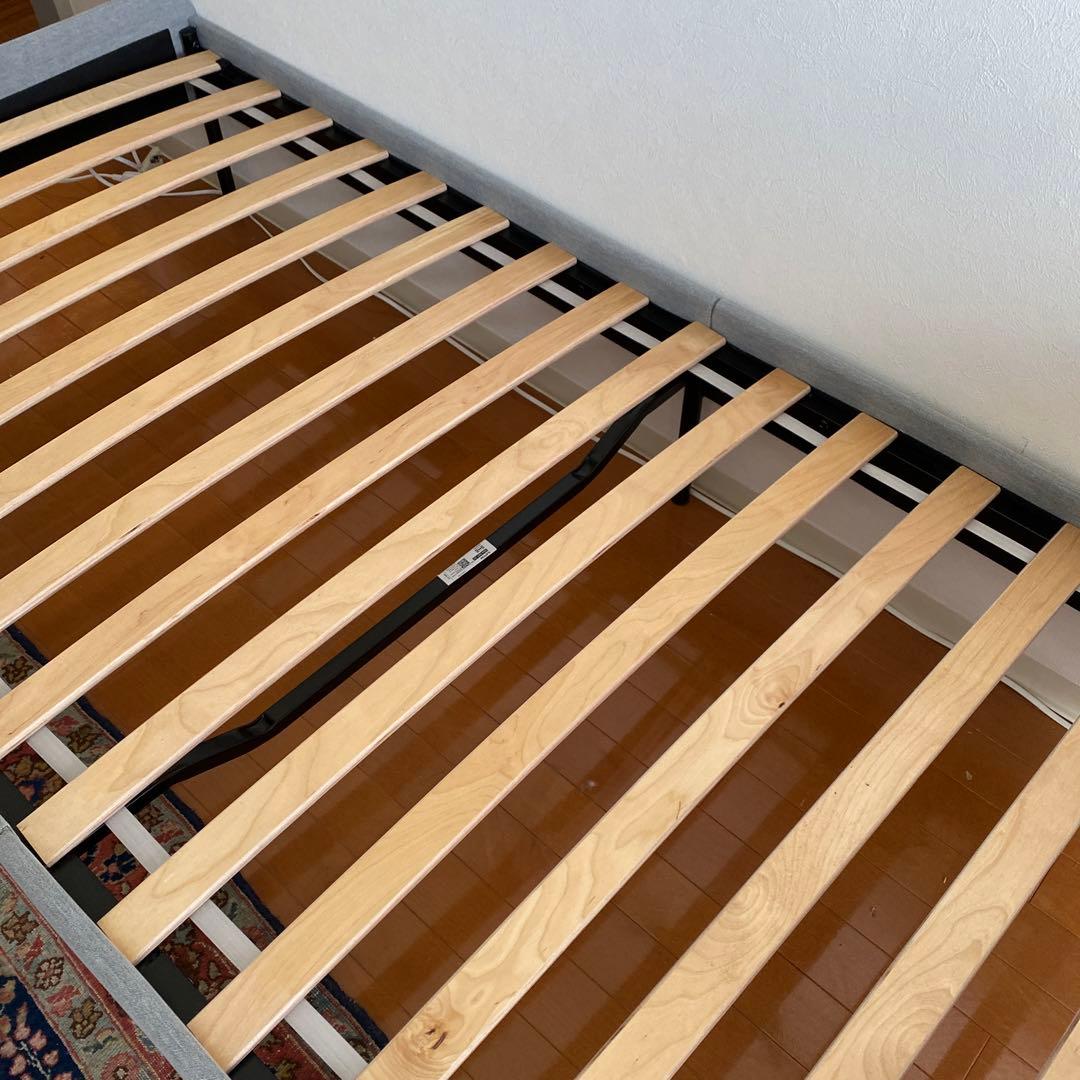 シングルベッドフレーム グレー 木製