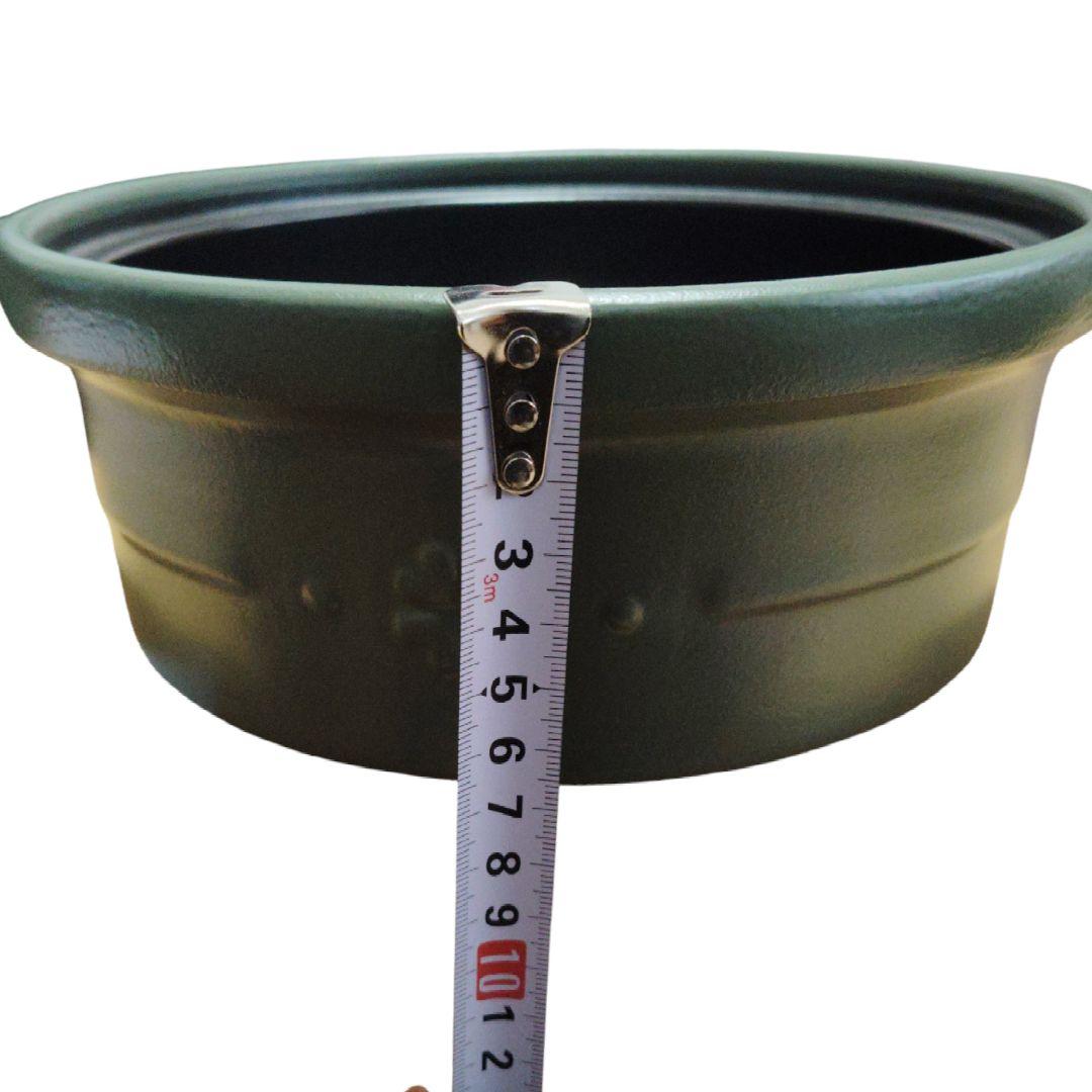 【美品✿未使用】セラポット 23cm モスグリーン 浅型深型セット