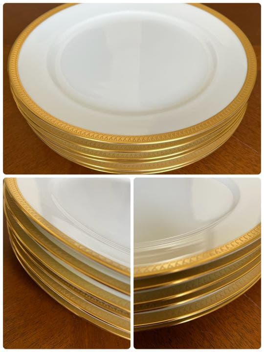 【未使用美品】大倉陶園★片葉金蝕★大皿　6枚