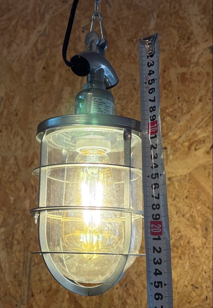 工業風ペンダントライト クリア・シルバー