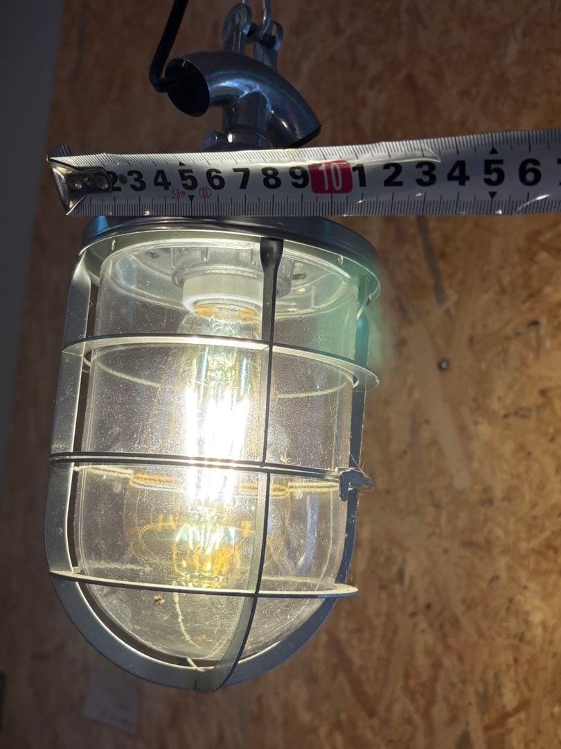 工業風ペンダントライト クリア・シルバー