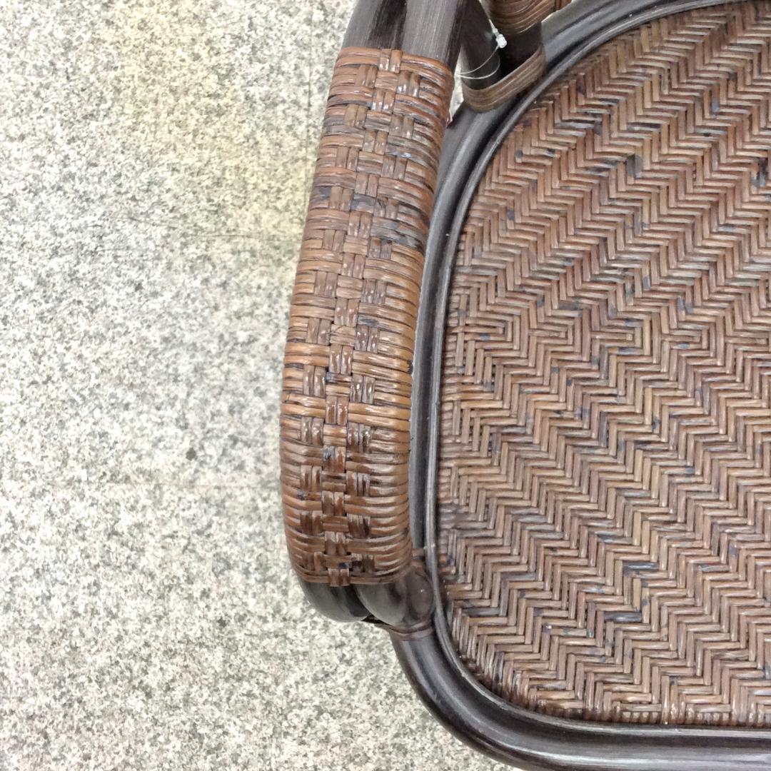 未使用品 カザマ オリッサ ハイバックシーベルチェア ラタン 回転式 1