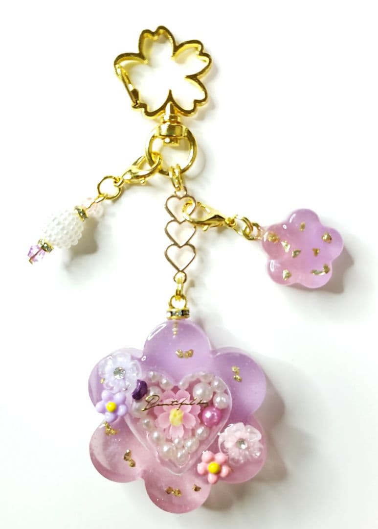 フラワーキーホルダー