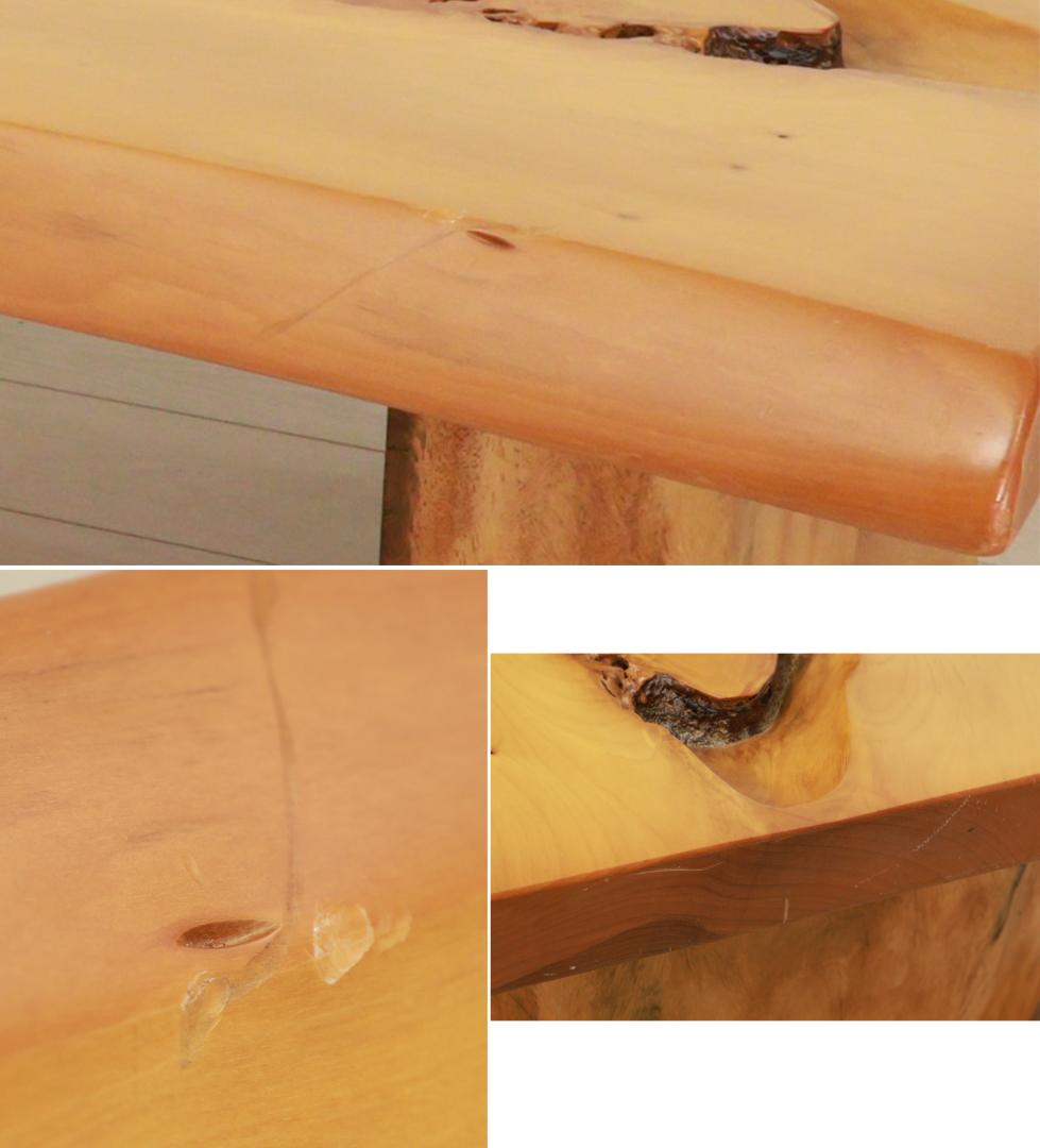 店頭展示品　１枚板　欅　無垢材　和モダン　ローテーブル　天厚5.1㎝　BJ139