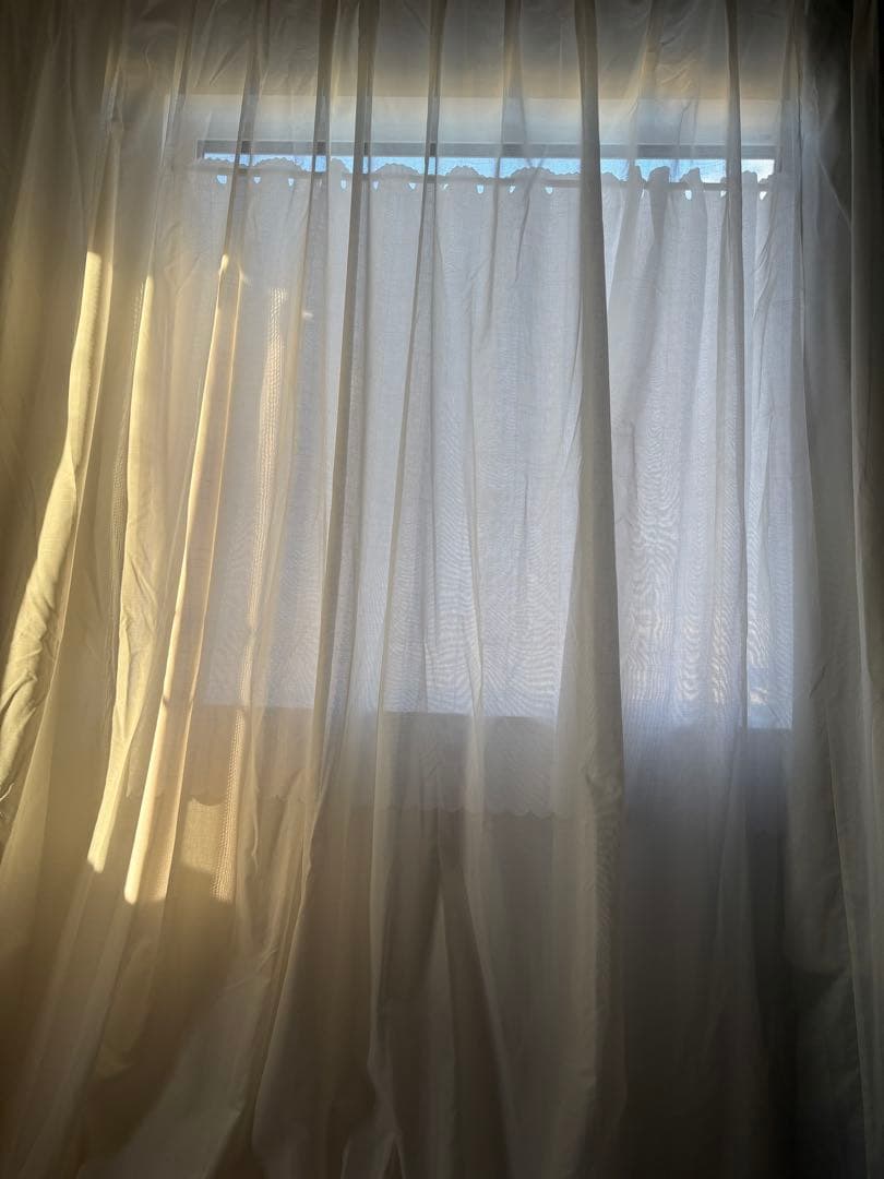 ドレープ2枚とレース2枚のセット 幅約208×高約260