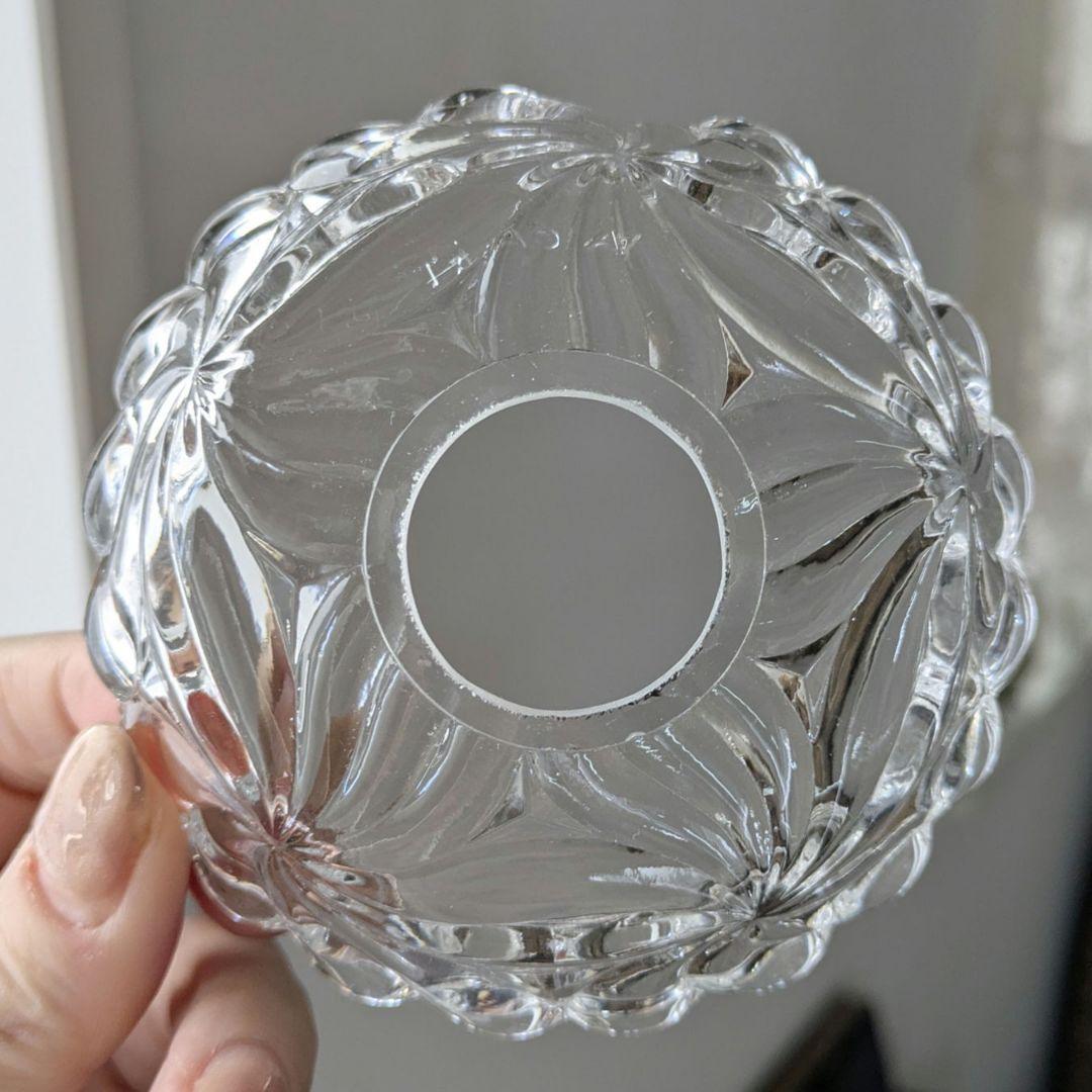 難あり*フランスアンティーク　オールドバカラ ミニシャンデリアシェード/ランプ