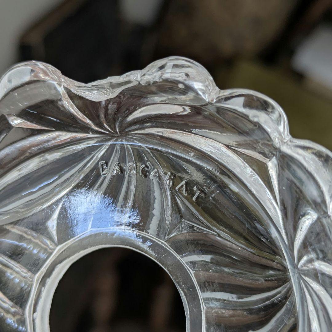 難あり*フランスアンティーク　オールドバカラ ミニシャンデリアシェード/ランプ