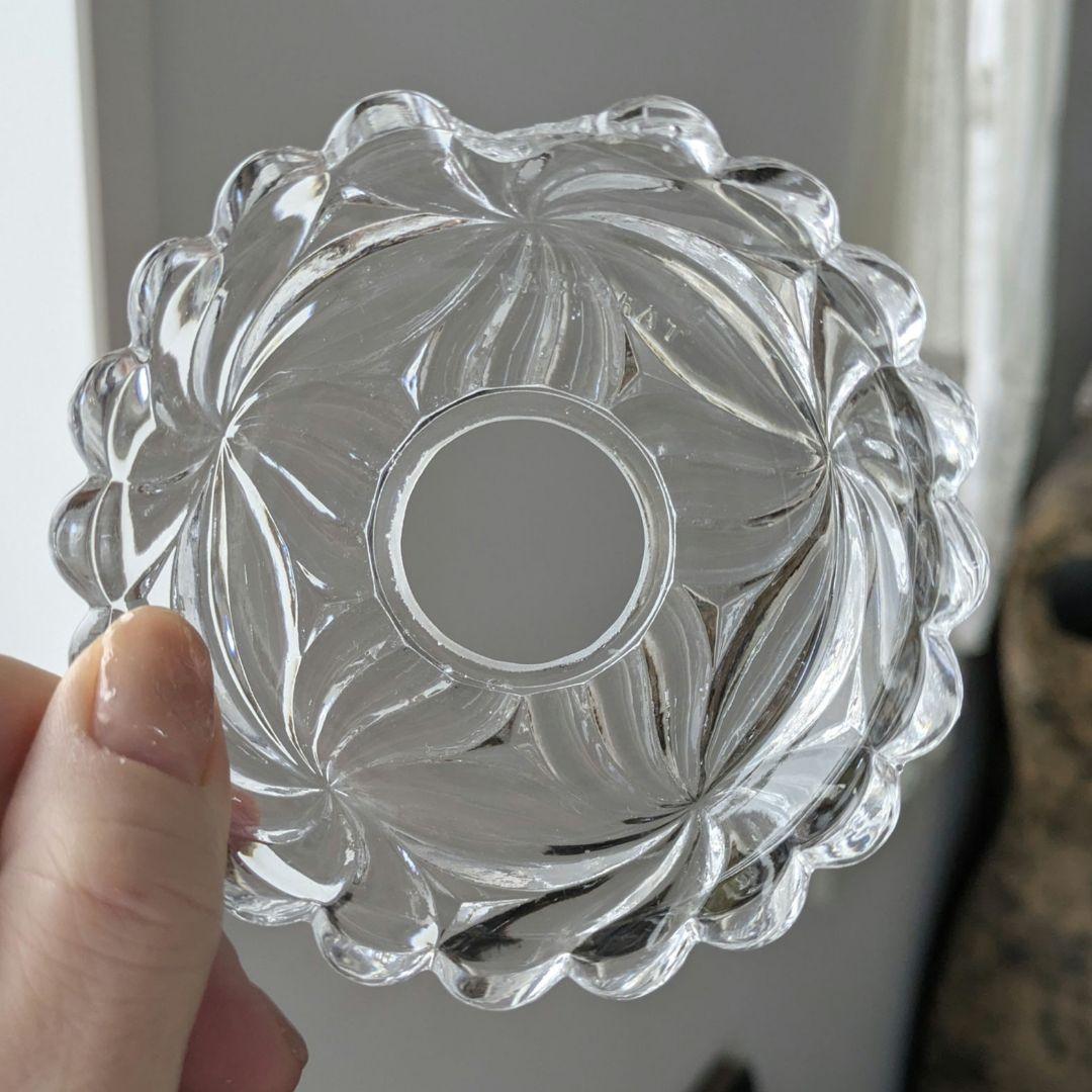 難あり*フランスアンティーク　オールドバカラ ミニシャンデリアシェード/ランプ