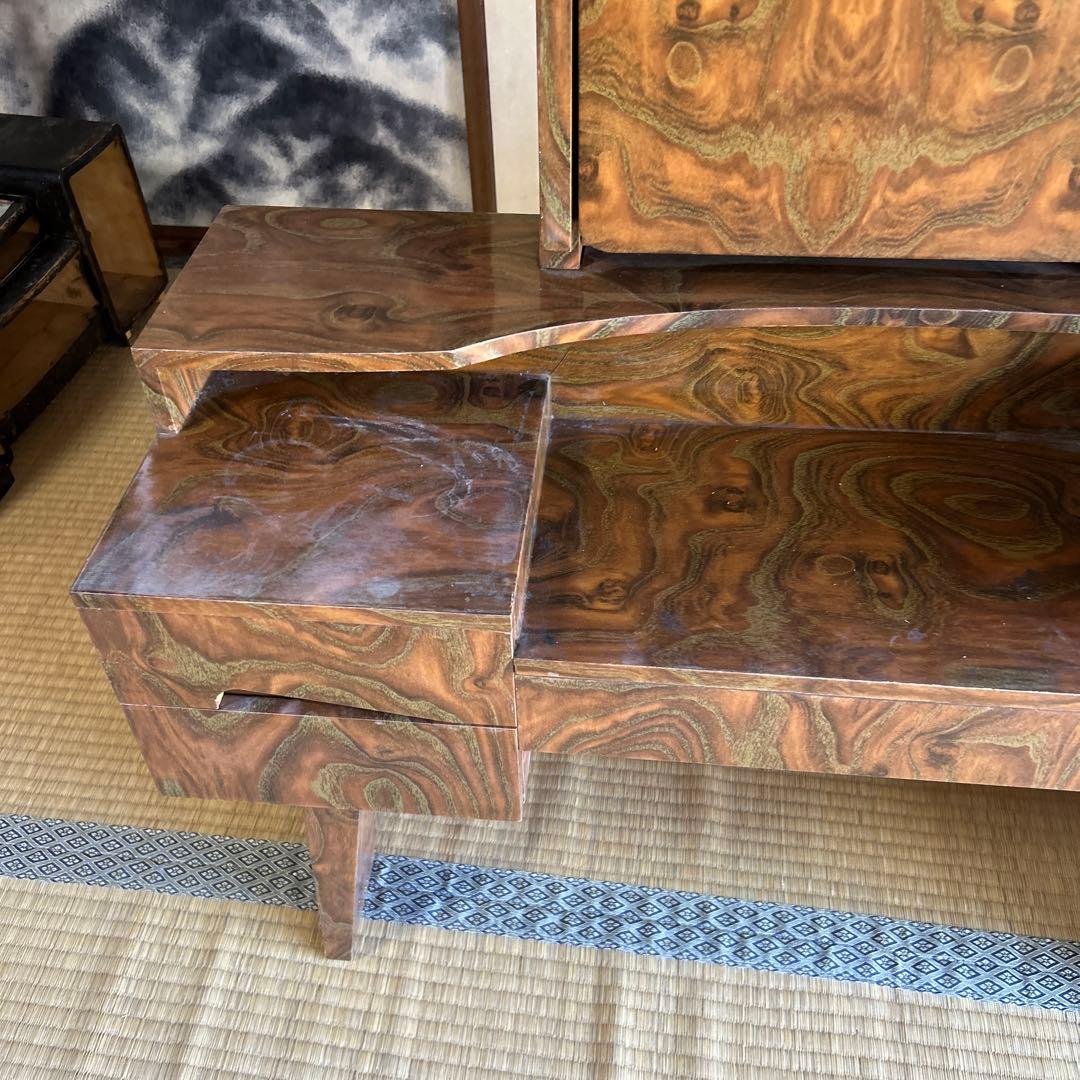 三面鏡 昭和レトロ 鏡台 姿見 ドレッサー - メルカリ