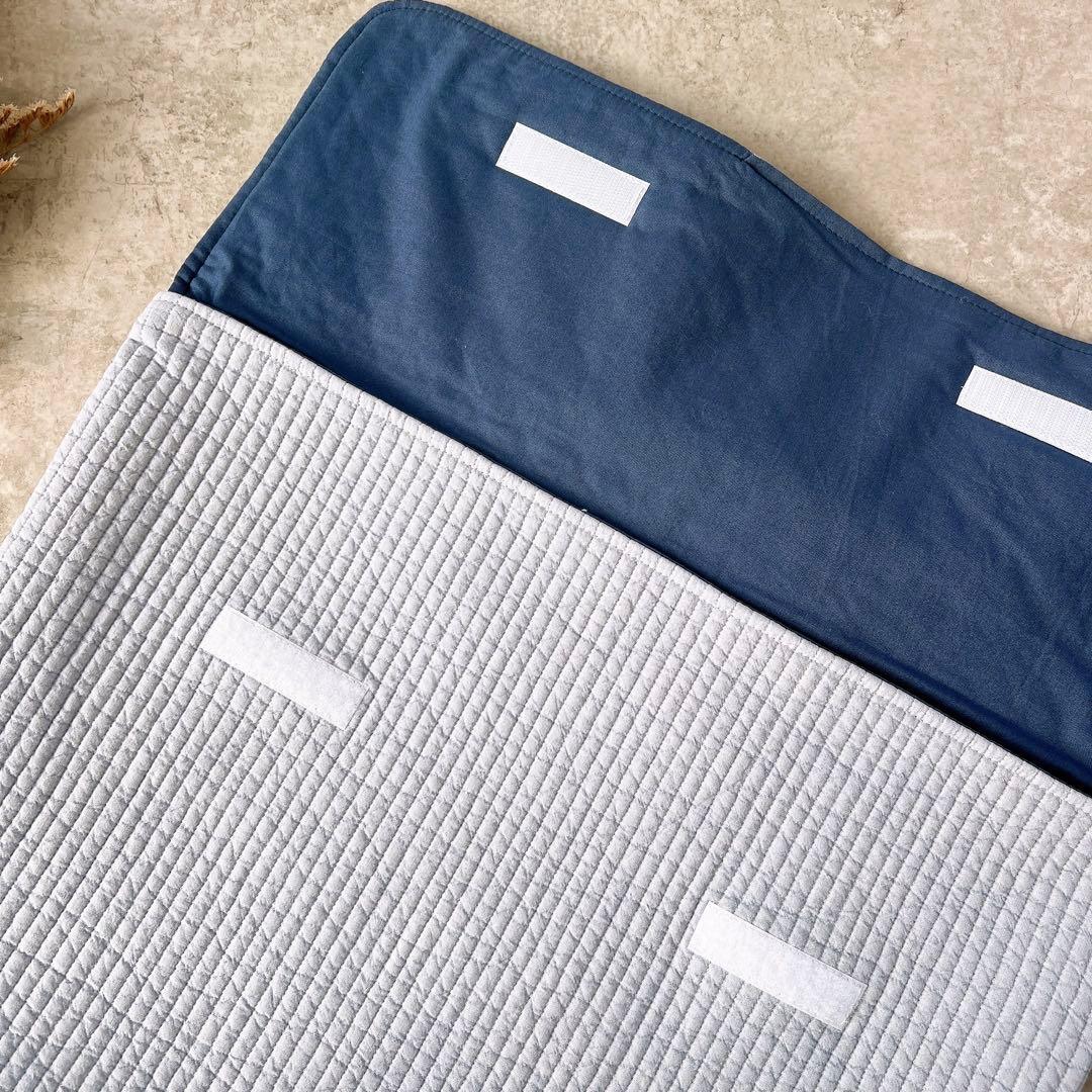 クラシックボタニカル×ブルー　防災頭巾カバー