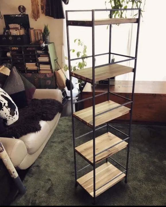 アイアン家具　シューズラック　シェルフ  男前　無骨　オーダーメイド　アカシア材