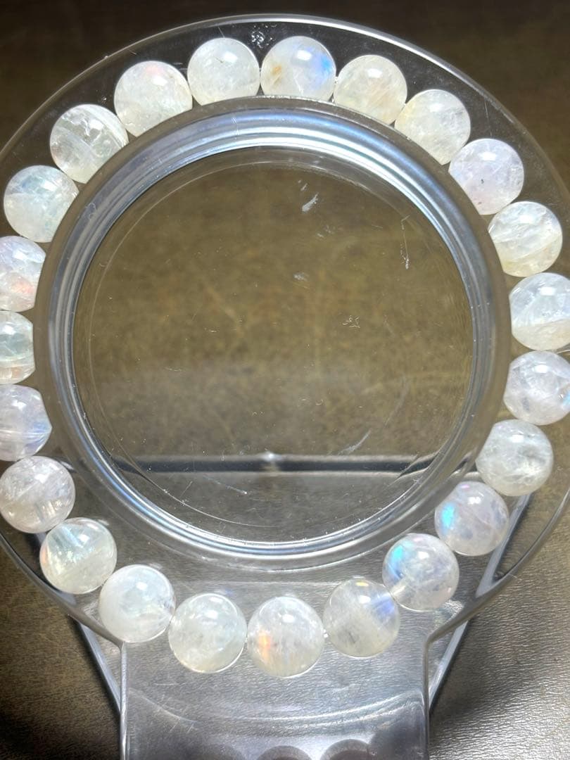 良品質　希少　レインボームーンストーン8㎜ブレス（新品未使用）マダガスカル産虹色