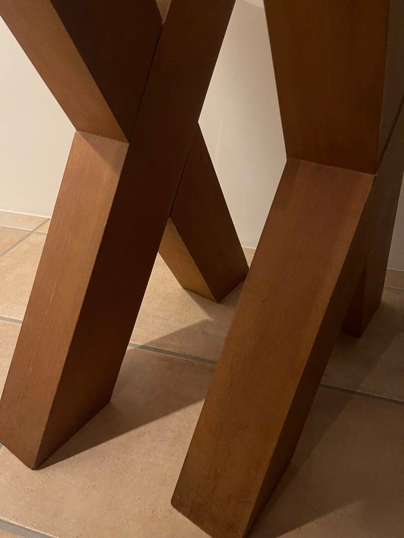 木製X型テーブル脚　2個セット