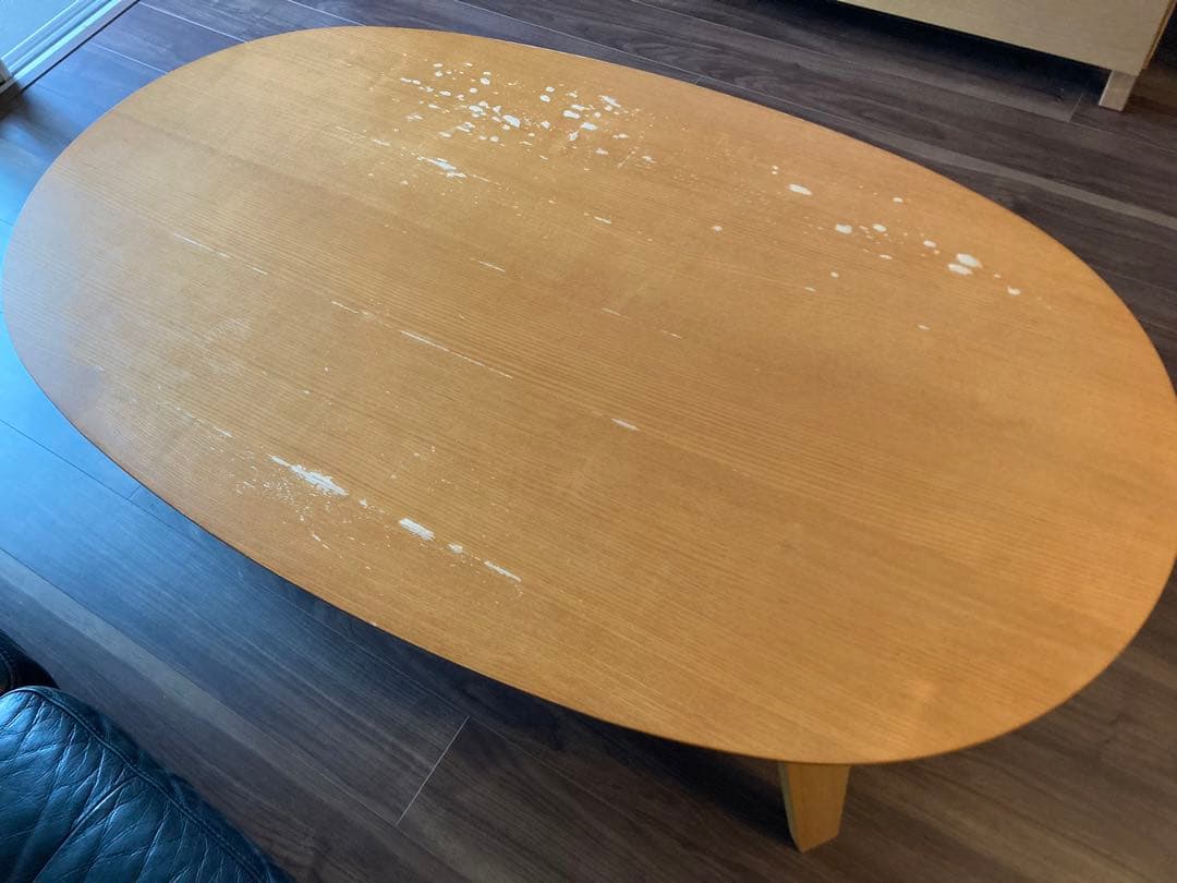 値下げ】こたつテーブル+ケーブルのみ 剥げアリ 無印良品 楕円 非売品