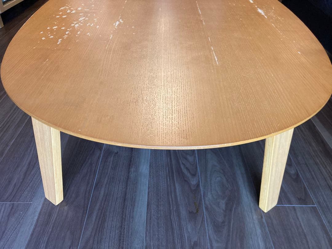 値下げ】こたつテーブル+ケーブルのみ 剥げアリ 無印良品 楕円 非売品