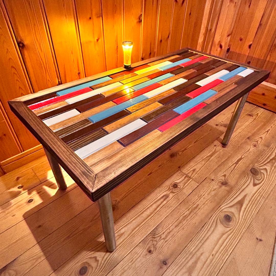 No.572 アイアンローテーブル　コーヒーテーブル　センターテーブル