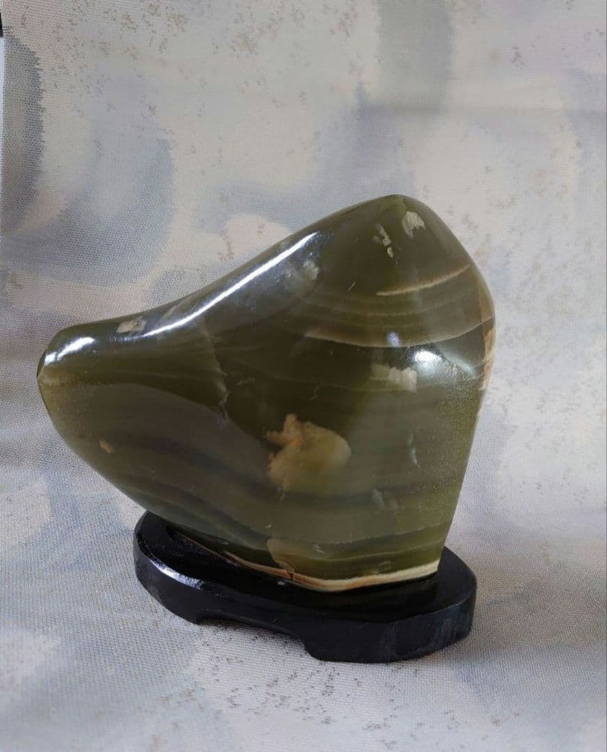 綺麗❤️翡翠石 鑑賞石 緑石 天然石 水石 置物 骨董品 1. 1kg