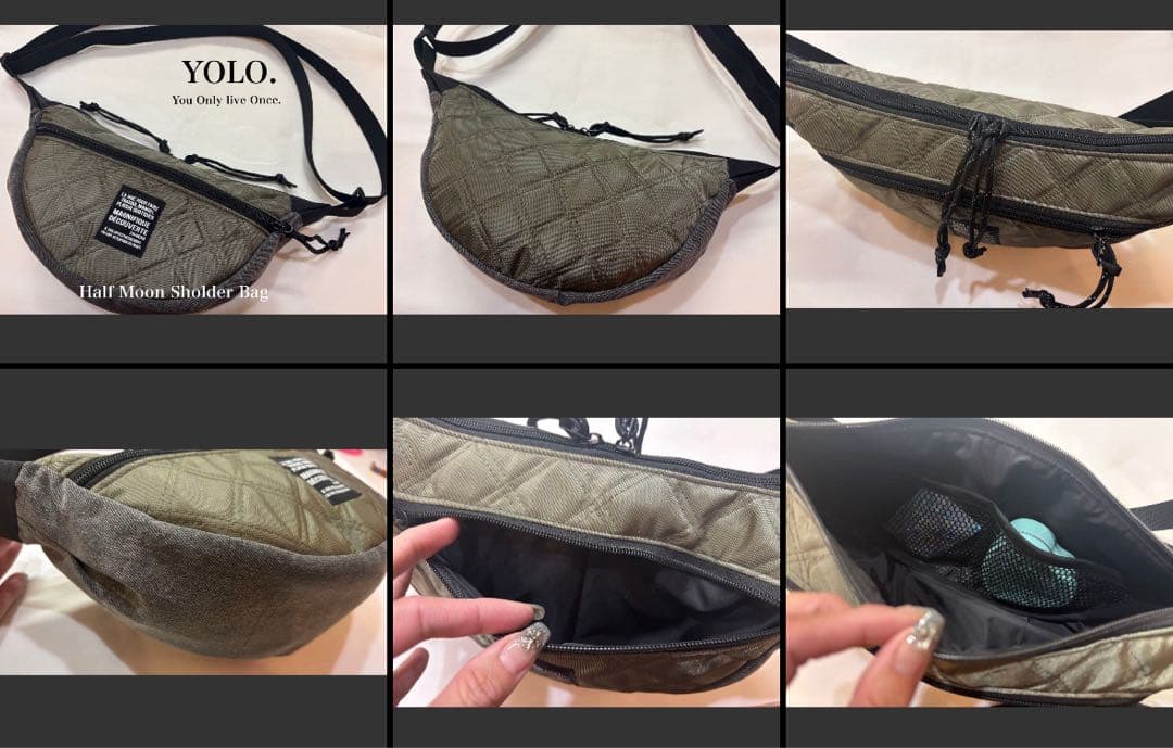 半月型ショルダーバッグ