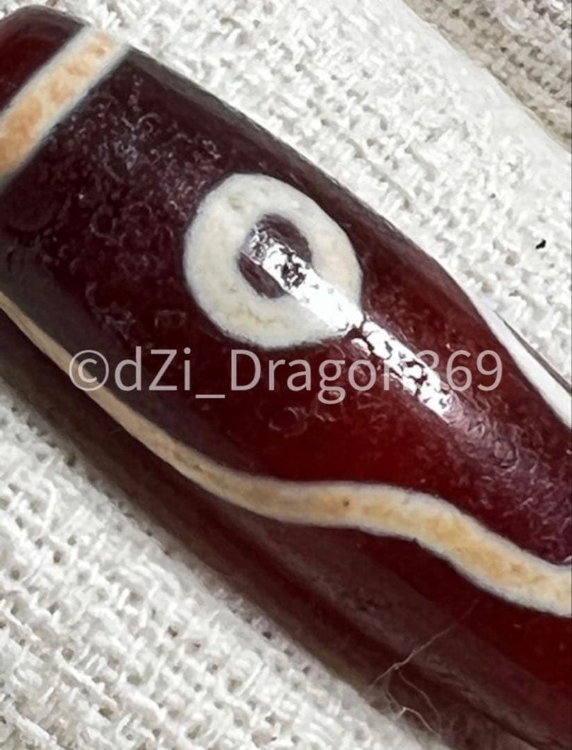 【入手困難】Dzi beadsジービーズ 台湾 上肯社製 紅玉髄 一眼山水天珠