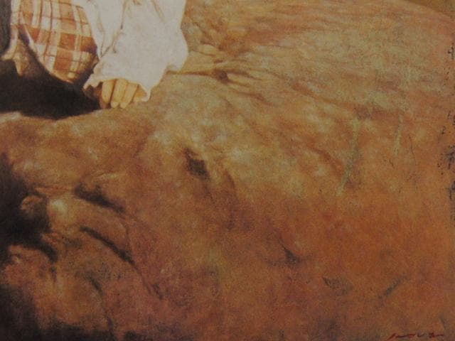 井上司、【旭日】、希少な限定額装用画集画、新品高級額 額装付、状態