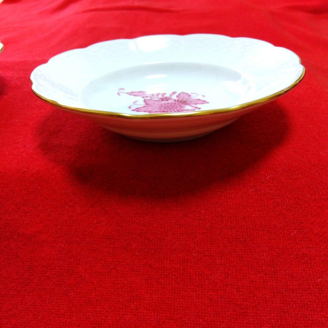 新新品ヘレンド アポニ- グリ-ン ベビ-ピンク オリエンタルボウルペア