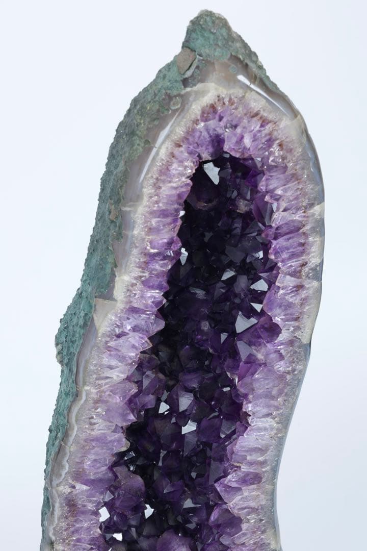 特大 天然アメジスト 原石ジオード 13.4kg 紫水晶クラスター 台付 鑑賞石