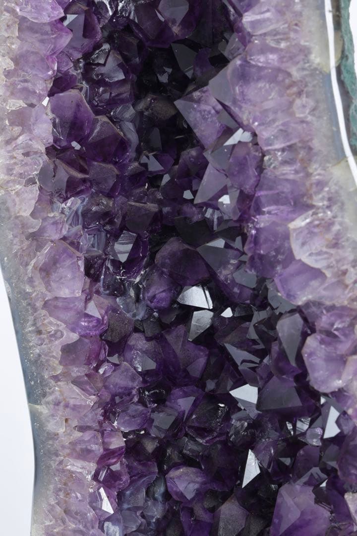 特大 天然アメジスト 原石ジオード 13.4kg 紫水晶クラスター 台付 鑑賞石