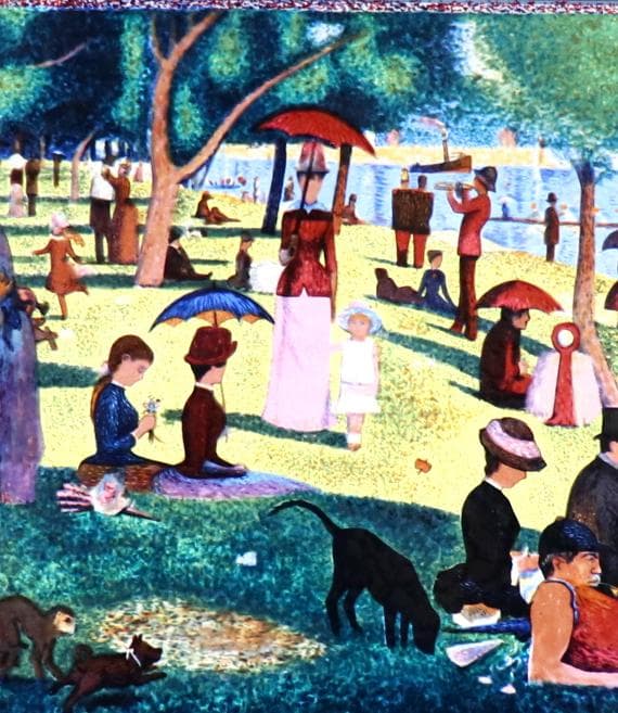 グランド・ジャット島の日曜日の午後 ヴィンテージステンドグラス ジョルジュスーラ