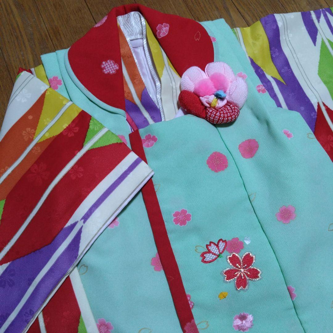 美品★三歳★矢羽根柄★被布＆着物＆小物