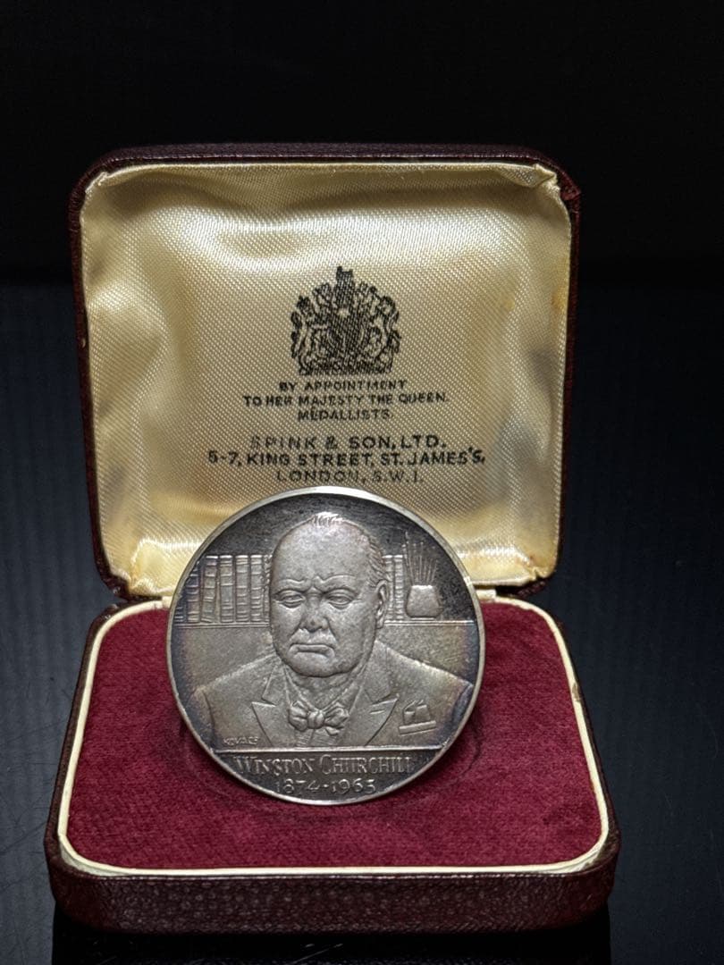 銀無垢 SILVER 925 ウィストン チャーチル 記念メダル 約28.1g