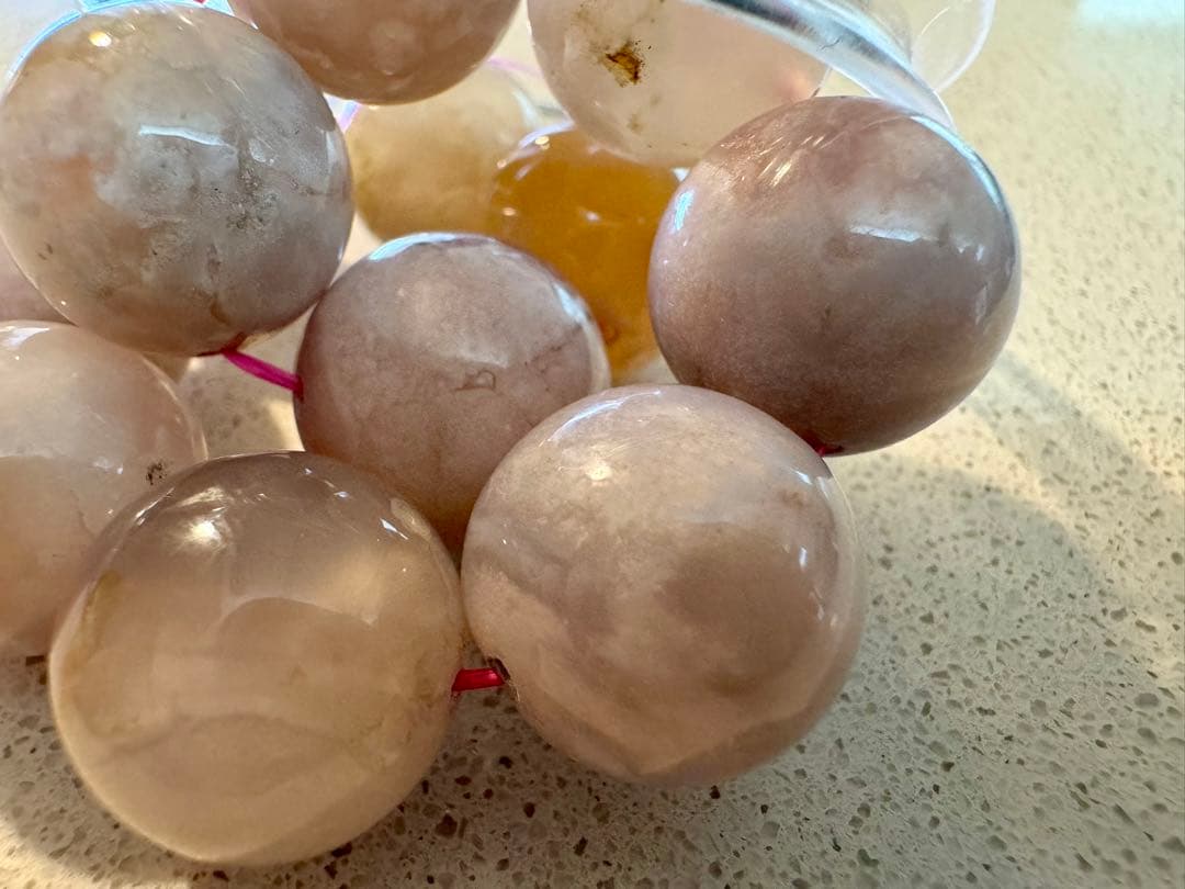 大玉シリーズ サクラメノウ 櫻瑪瑙 17.5mm 内径16cm