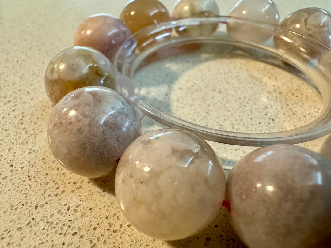 大玉シリーズ サクラメノウ 櫻瑪瑙 17.5mm 内径16cm