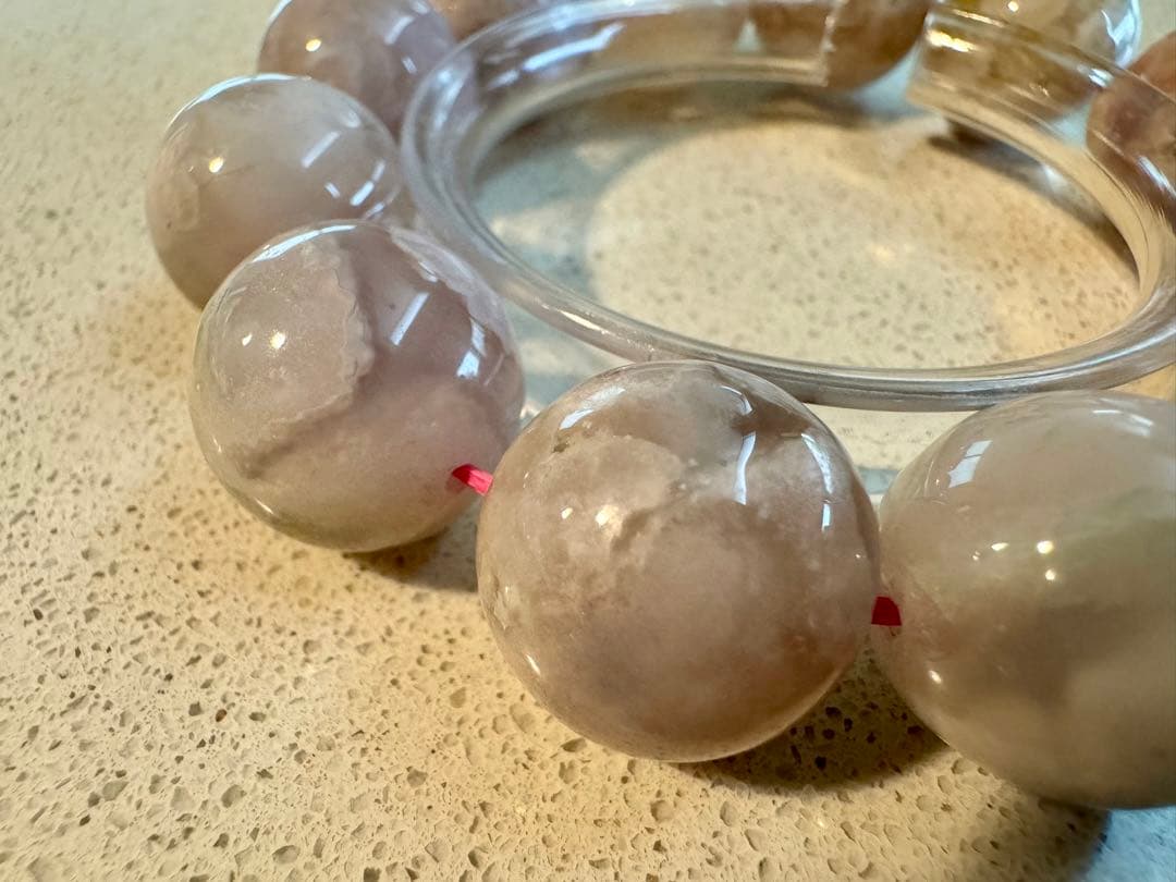 大玉シリーズ サクラメノウ 櫻瑪瑙 17.5mm 内径16cm