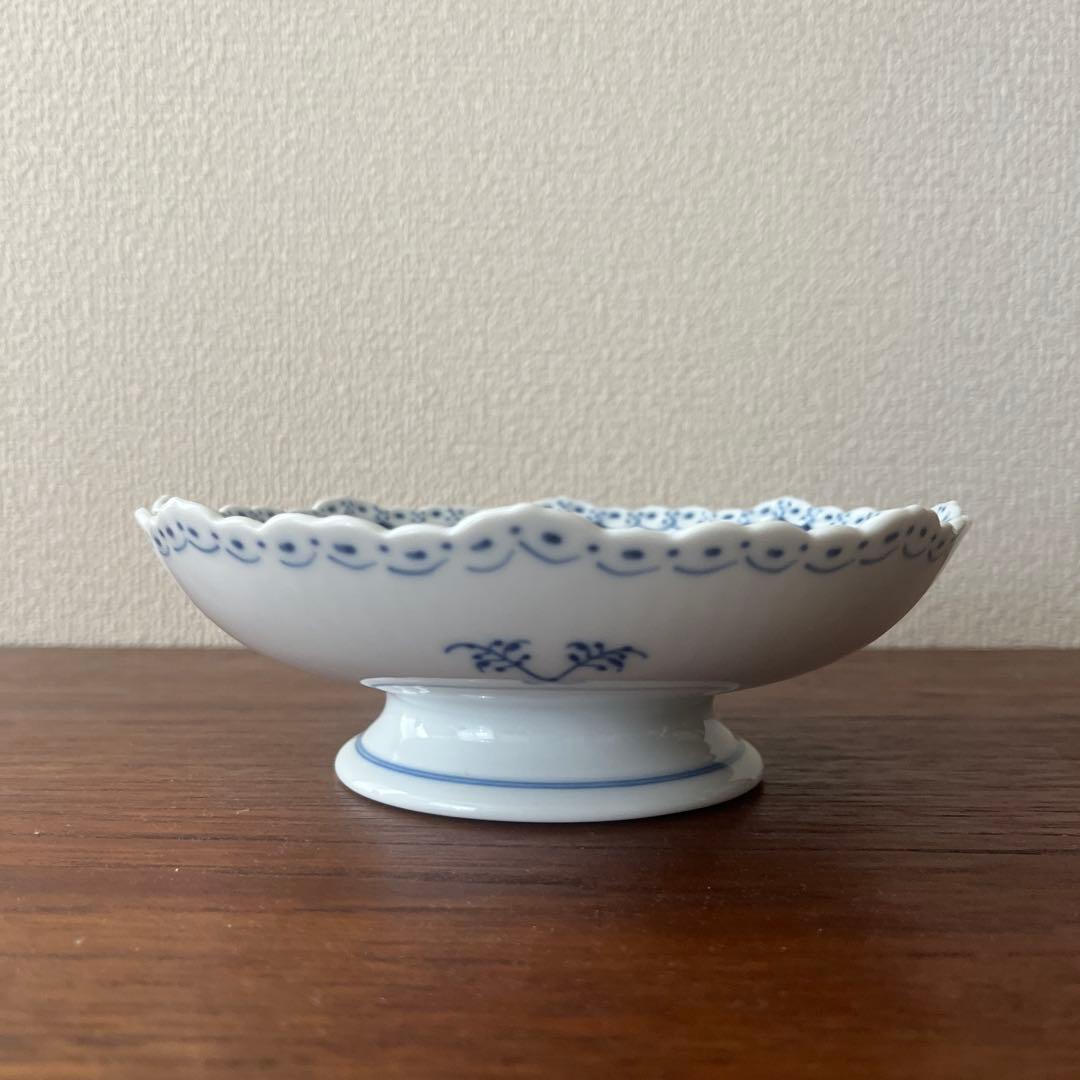 ロイヤル コペンハーゲン ブルーフルーテッド ハーフレース コンポート