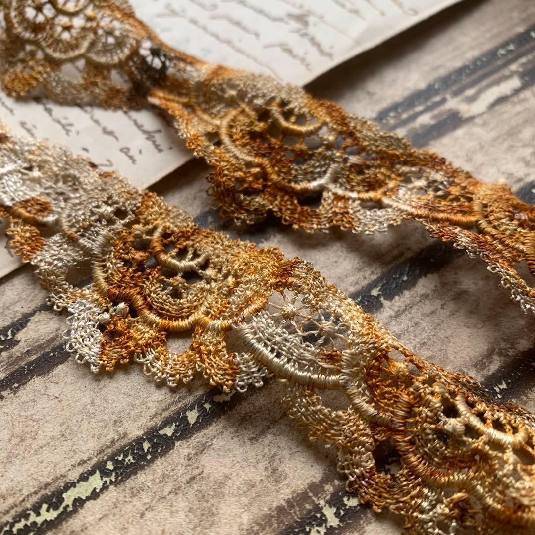 再販ジャンクジャーナル素材☆錆染男前カラーなヴィンテージレース2