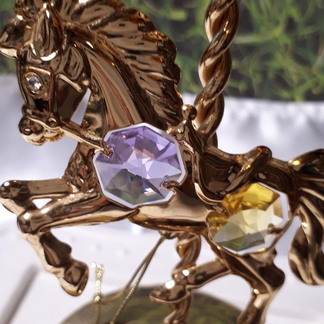 メリーゴーランド 　クリスタル　オルゴール　スワロフスキー社製アンティーク